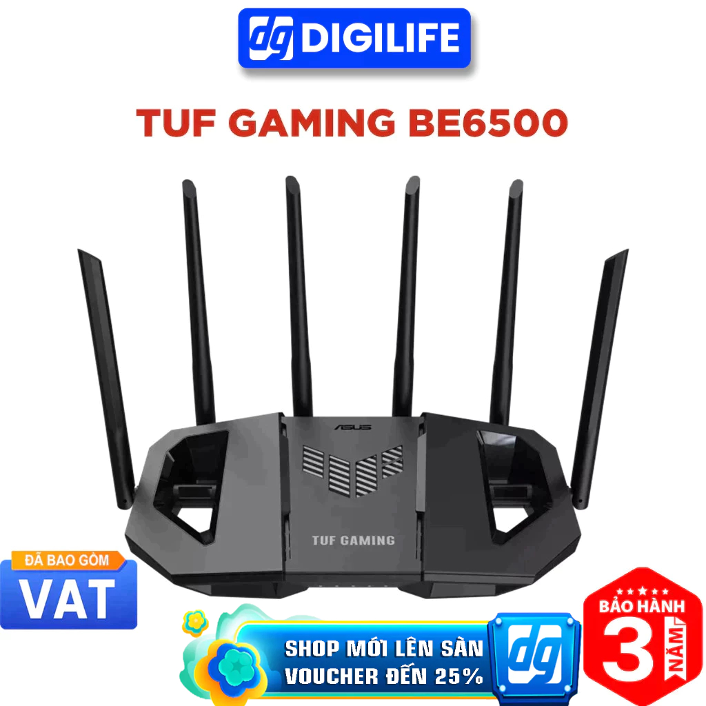 Router WiFi Gaming ASUS TUF Gaming BE6500 WiFi 7 Dual Band