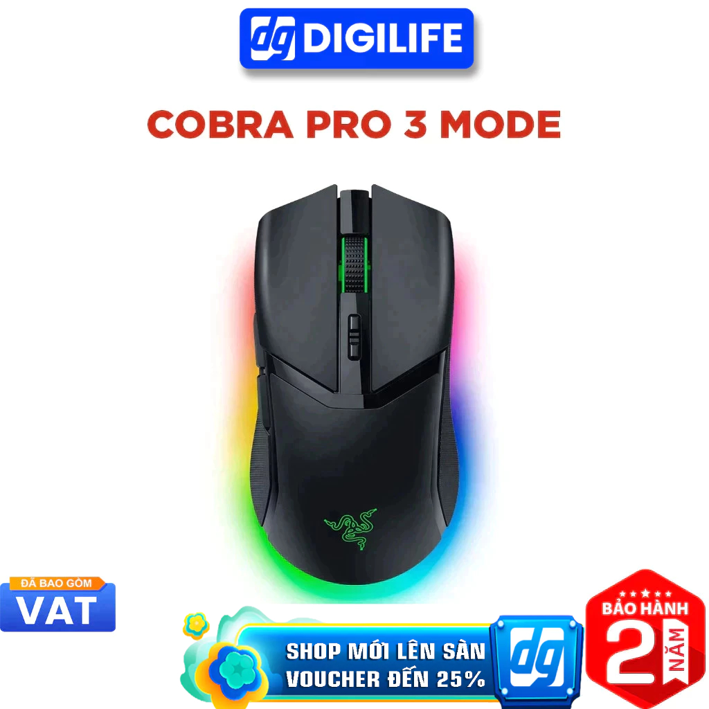 Chuột Gaming Không Dây Razer Cobra Pro RGB 8000Hz