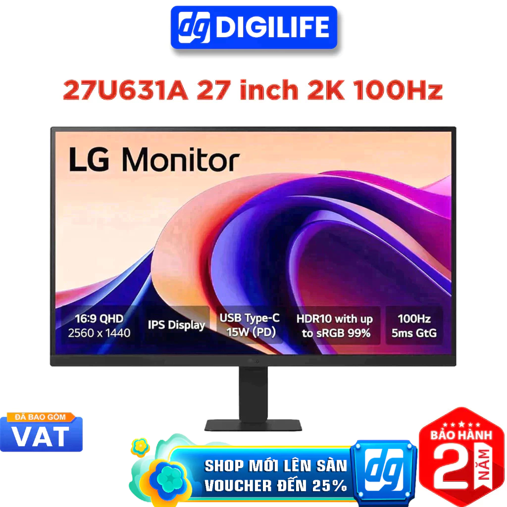 Màn hình LG 27U631A-B.ATVQ 27 inch 2K 100Hz IPS USB-C