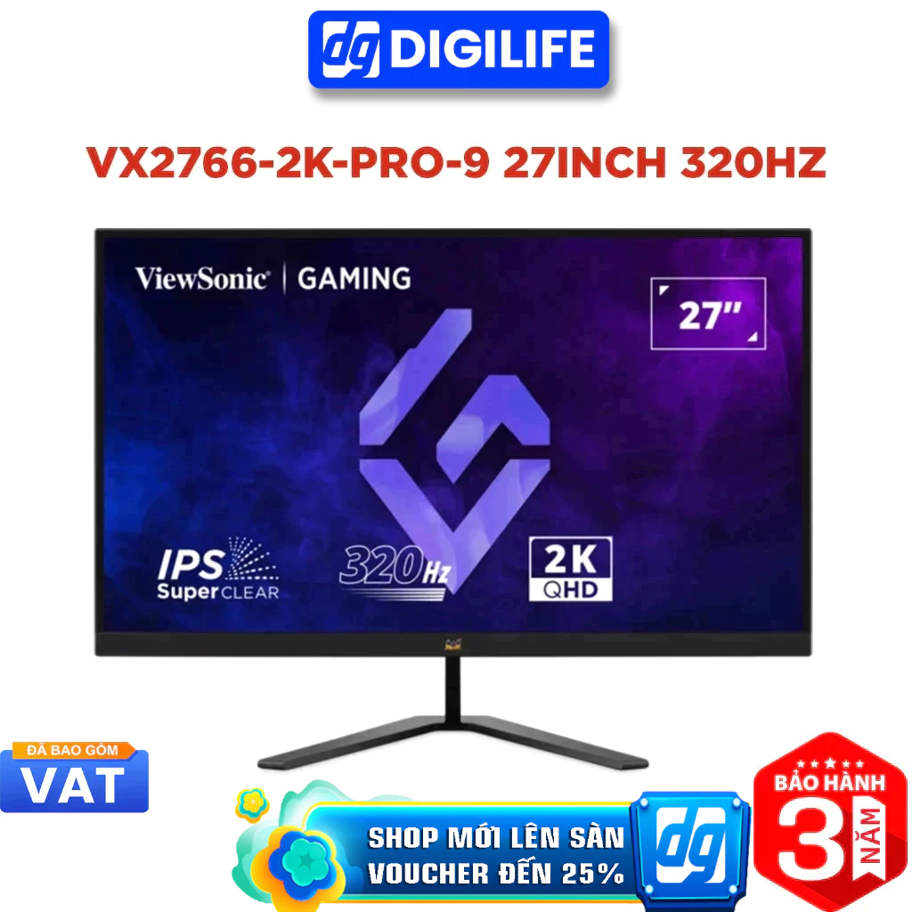Màn hình Gaming ViewSonic VX2766-2K-PRO-9 27 inch 2K QHD 320Hz 2ms IPS