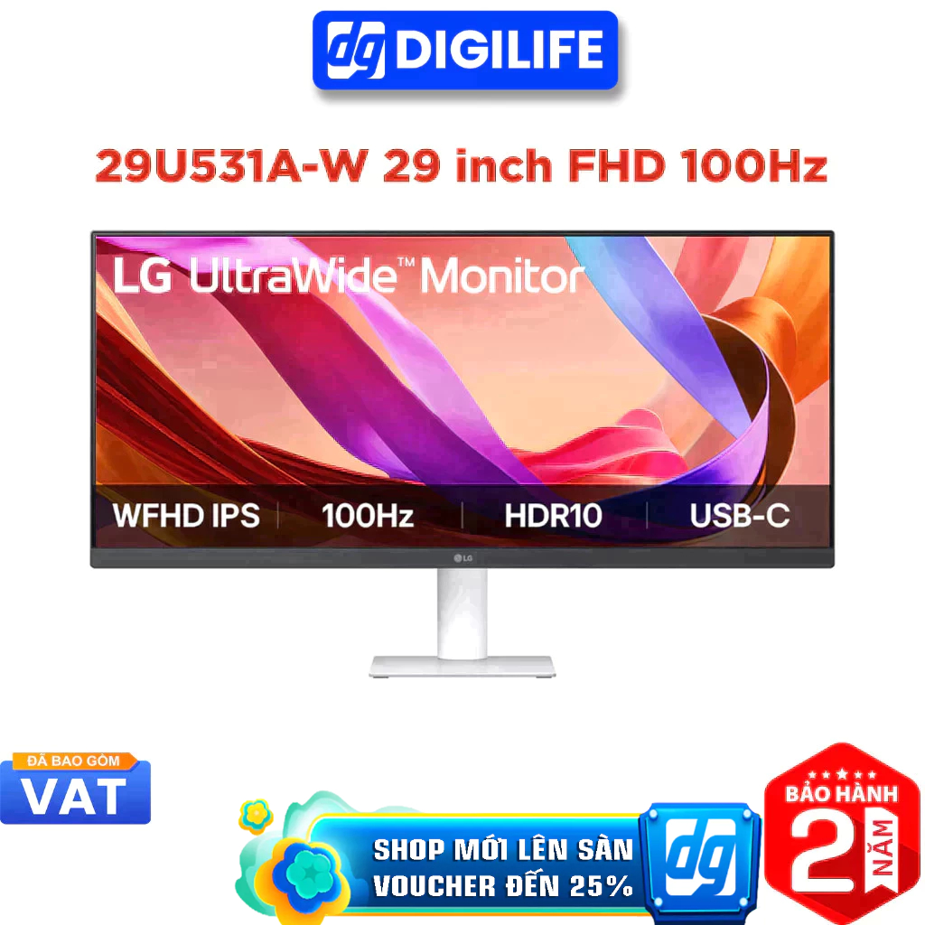 Màn hình LG UltraWide 29U531A-W 29 inch FHD 100Hz 5ms IPS USB-C Loa