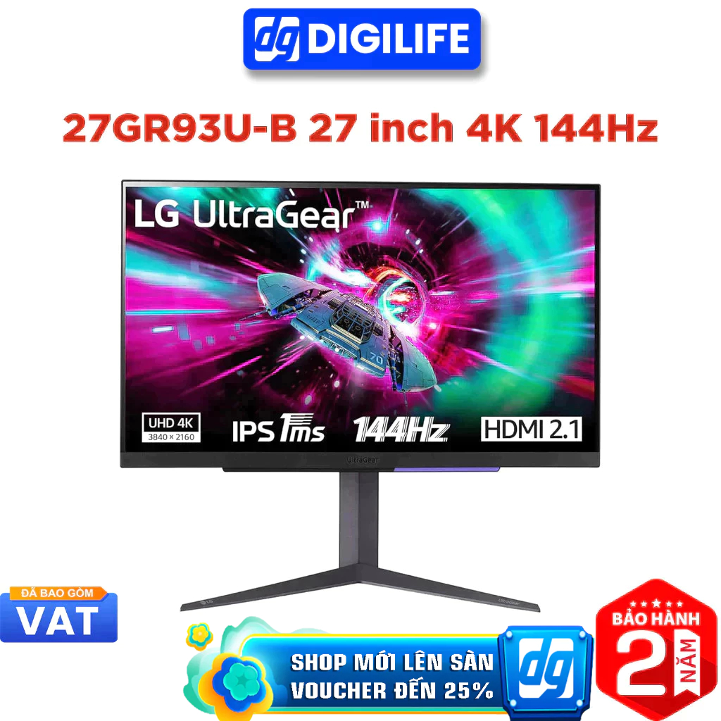 Màn hình Gaming LG UltraGear 27GR93U-B 27 inch 4K 144Hz 1ms IPS