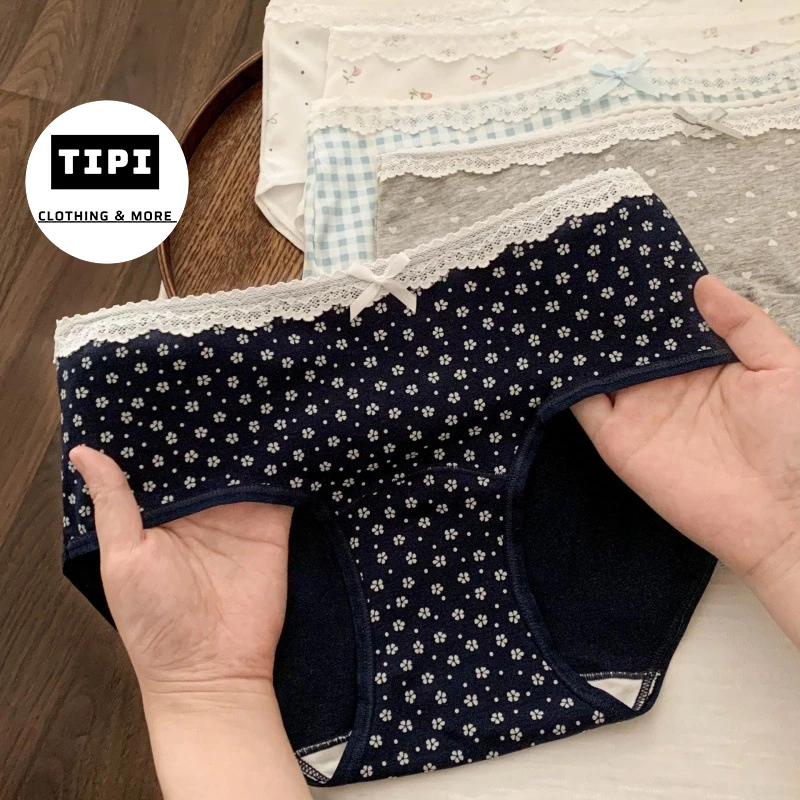 Quần lót cotton nữ cao cấp họa tiết hoa Yumi