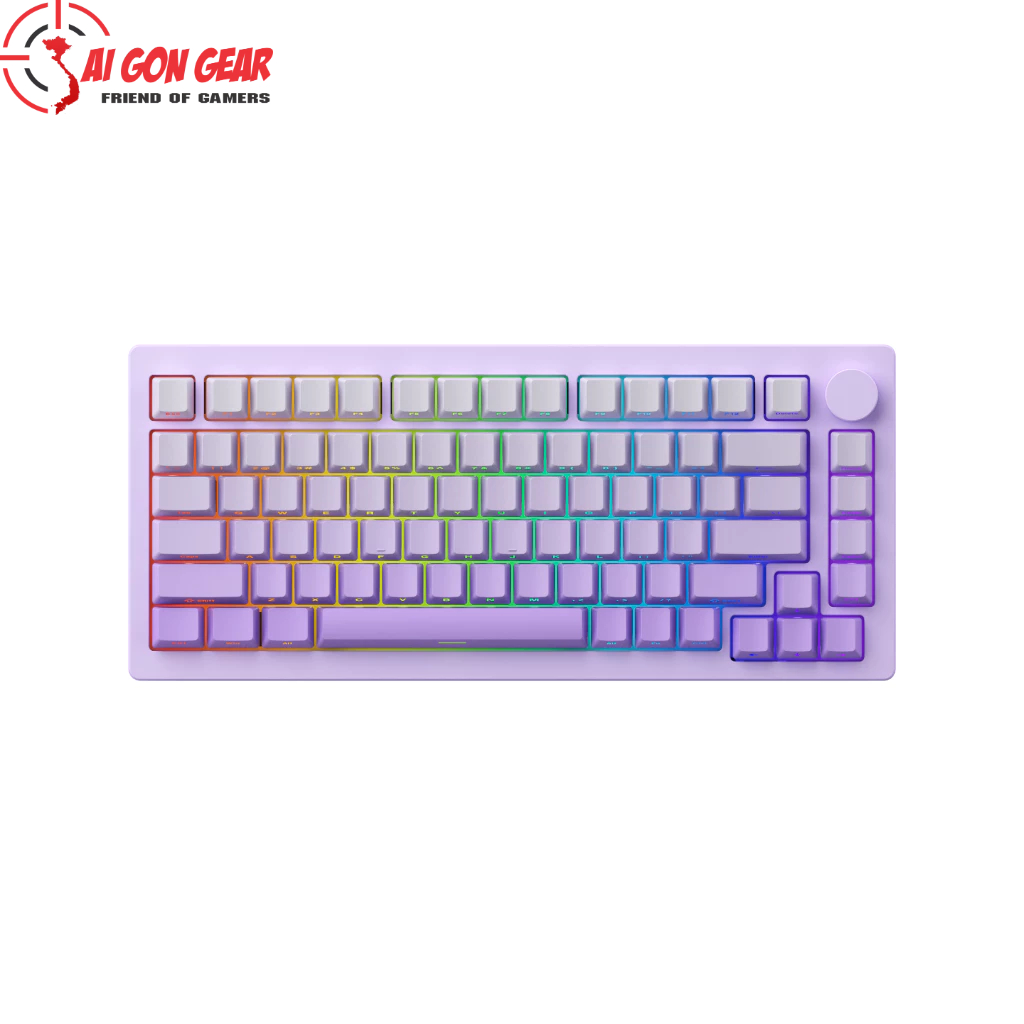 Bàn phím cơ MonsGeek M1W HE-SP V3 Lilac (Purple/Horizon Blue) Rapid Trigger Margetic switch