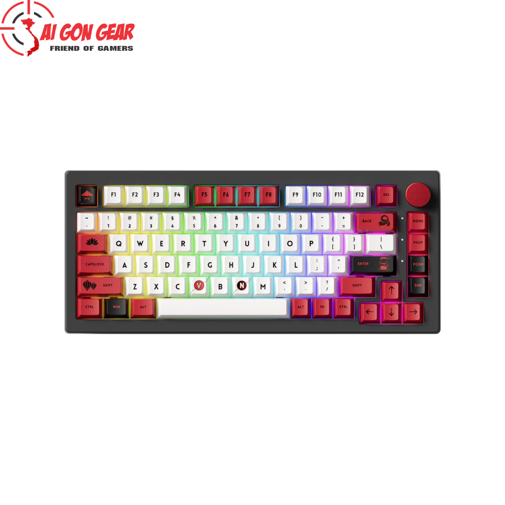 Bàn phím cơ AKKO 5075B Plus Black World Tour Viet Nam