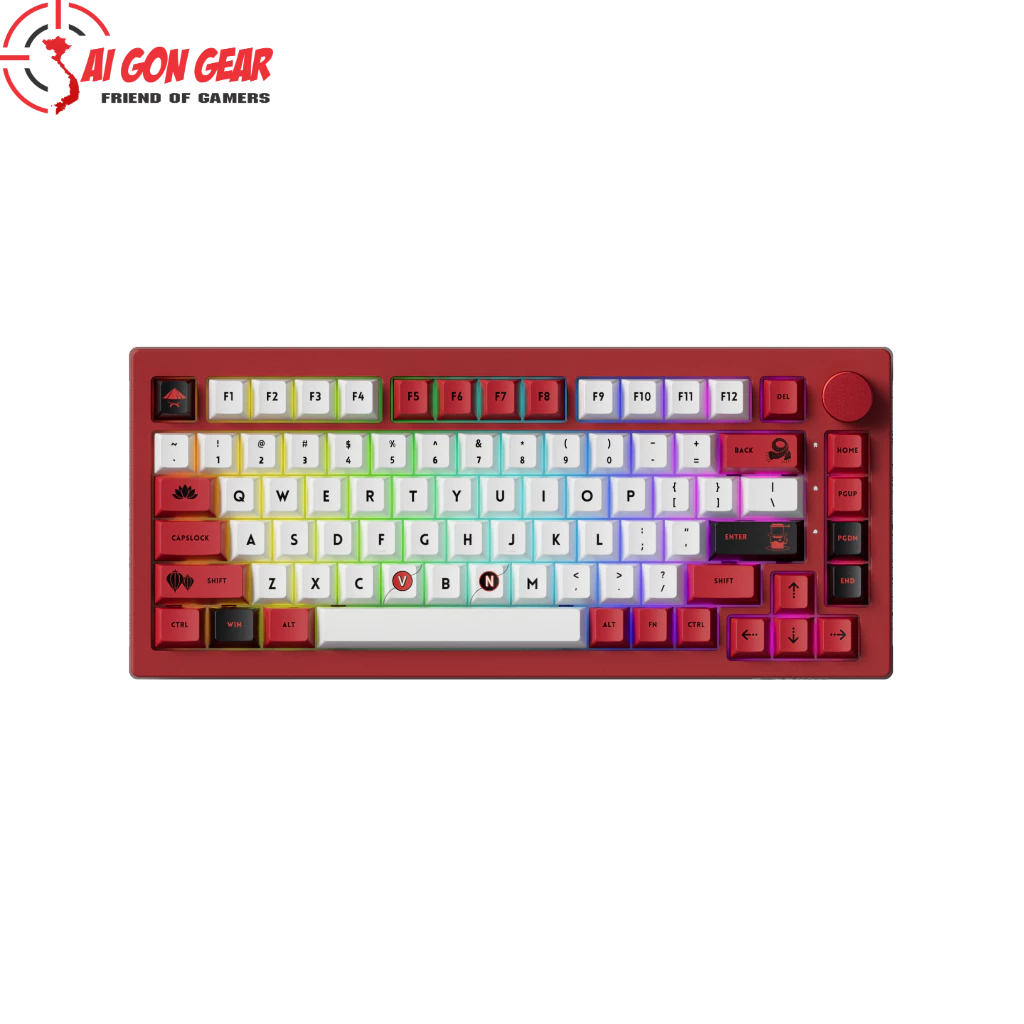 Bàn phím cơ AKKO 5075B Plus Red World Tour Viet Nam
