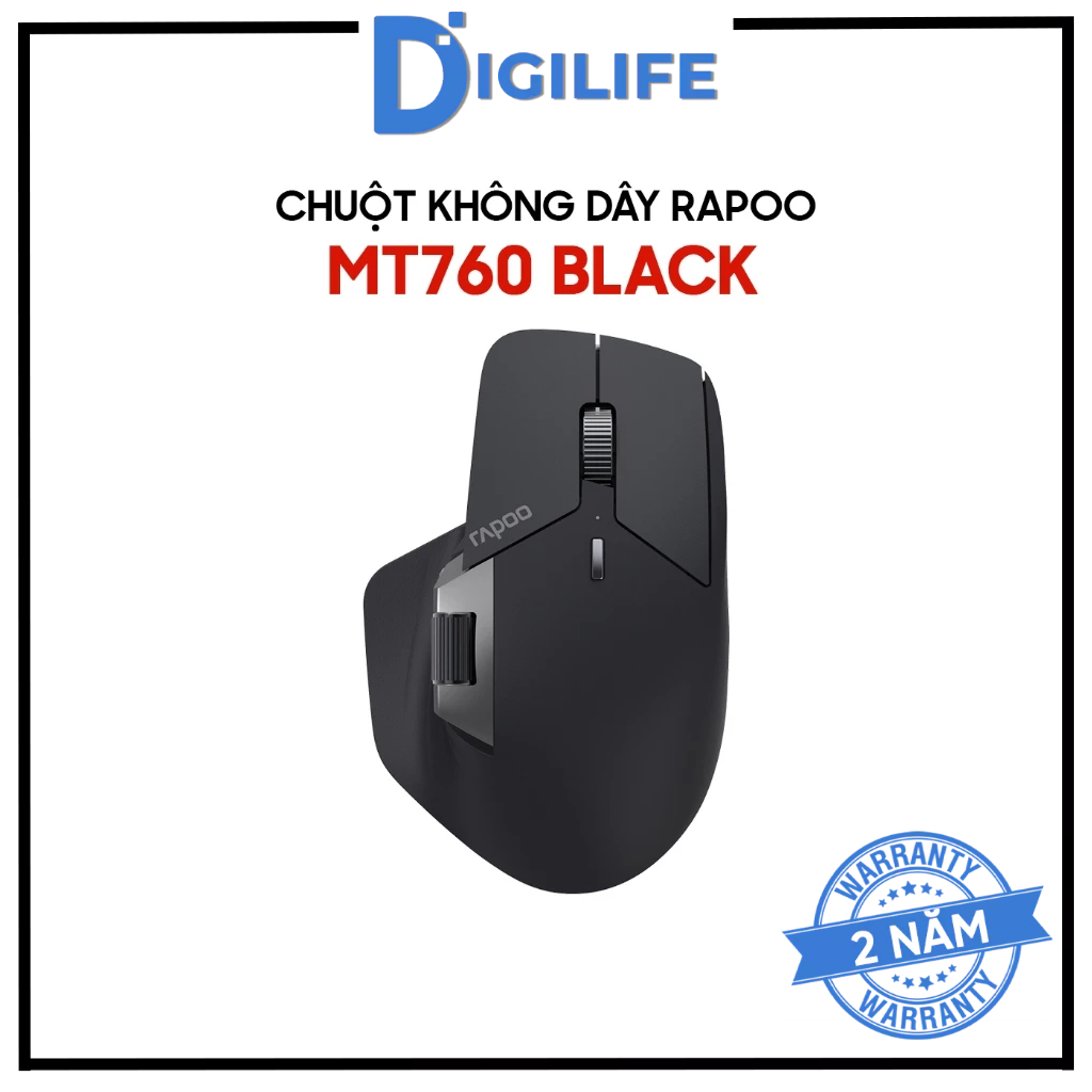 Chuột không dây Rapoo MT760 / MT760M Mini / MT560 Đen Chính hãng