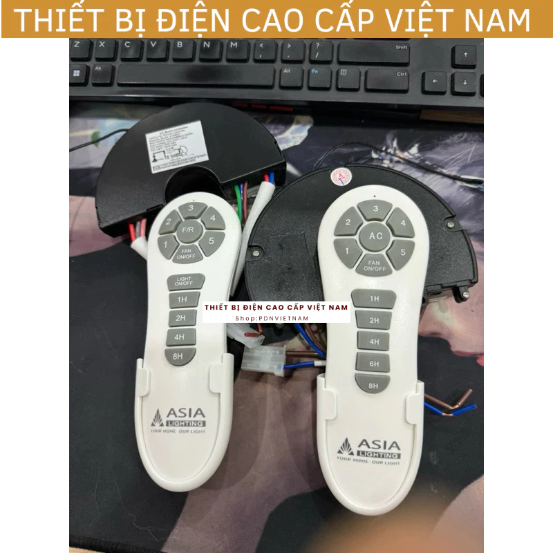 [Chính Hãng] Bộ điều khiển từ xa Quạt Trần chính hãng Asia, phụ kiện quạt trần Asia, điều khiển quạt