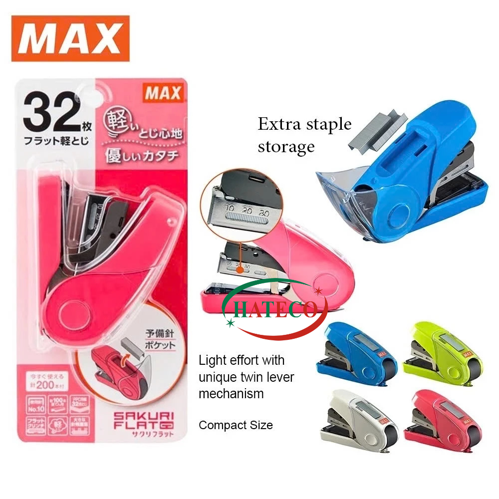 Dập ghim trợ lực số 10 Max HD-10FL3 (30 tờ) - Dập ghim thông minh (Nhật Bản) HÀNG CHÍNH HÃNG