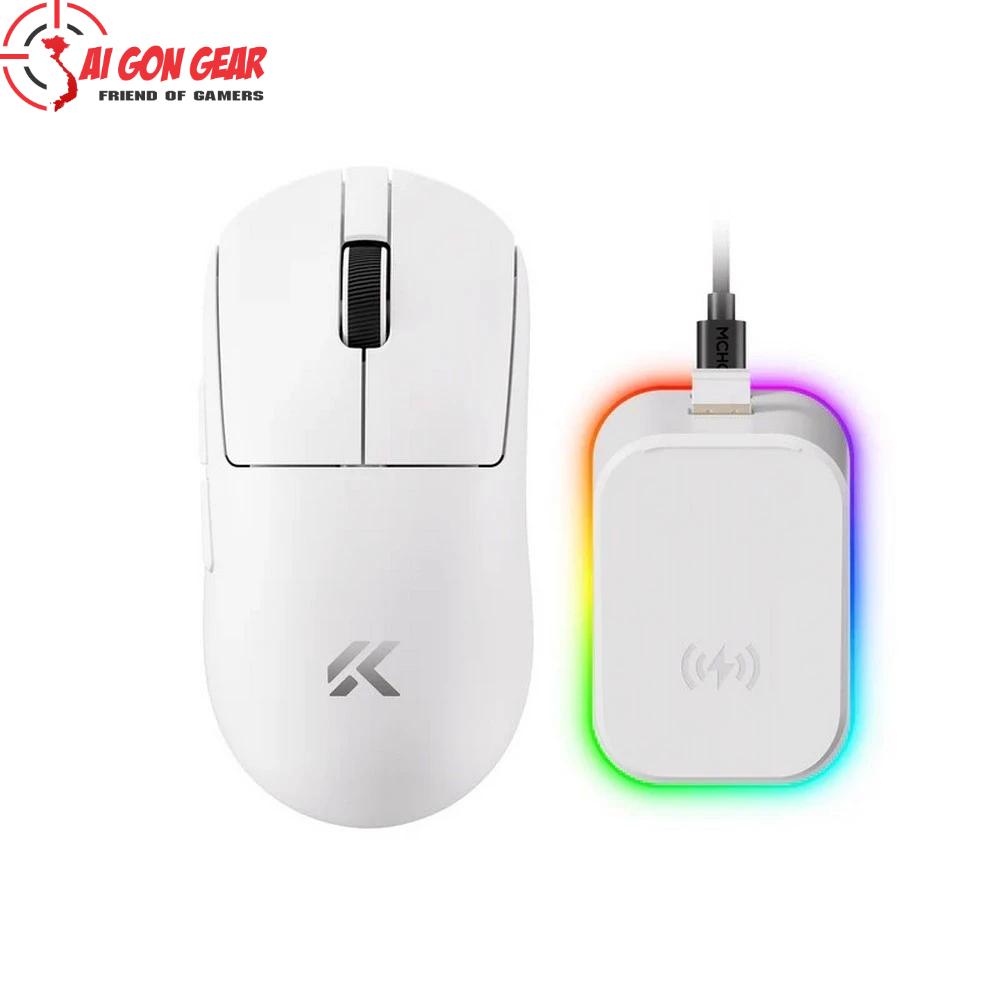 Chuột MCHOSE A7 V2 Ultra Plus (White/Pink)