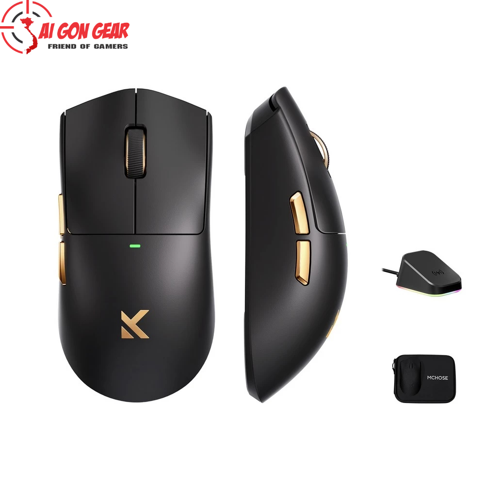 Chuột Gaming MCHOSE K7 Ultra Wireless - (Black/Red) - 3 Modes