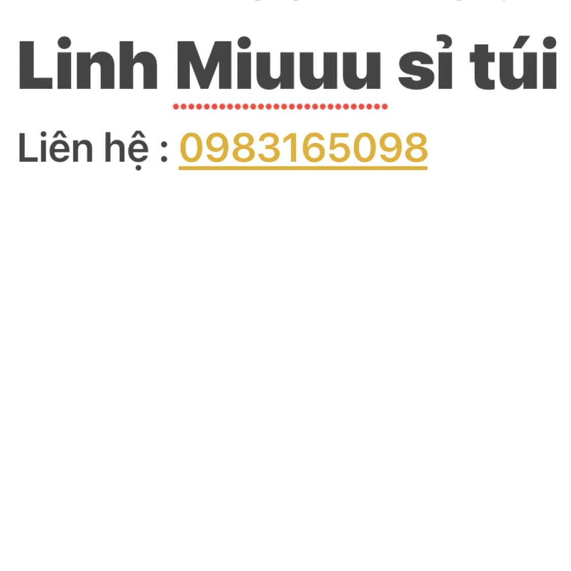 Linh Miuuu Sỉ Túi