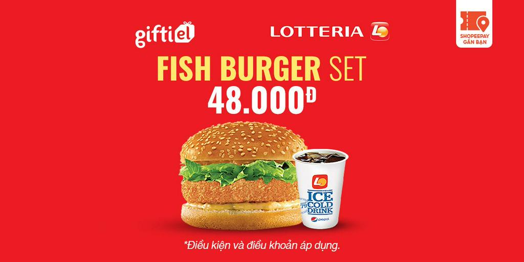 E-Voucher Lotteria Fish Burger Set