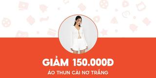 [Scan & Pay] - Dottie - Giảm 150K cho Áo thun kiểu cài nơ nữ trắng T0570