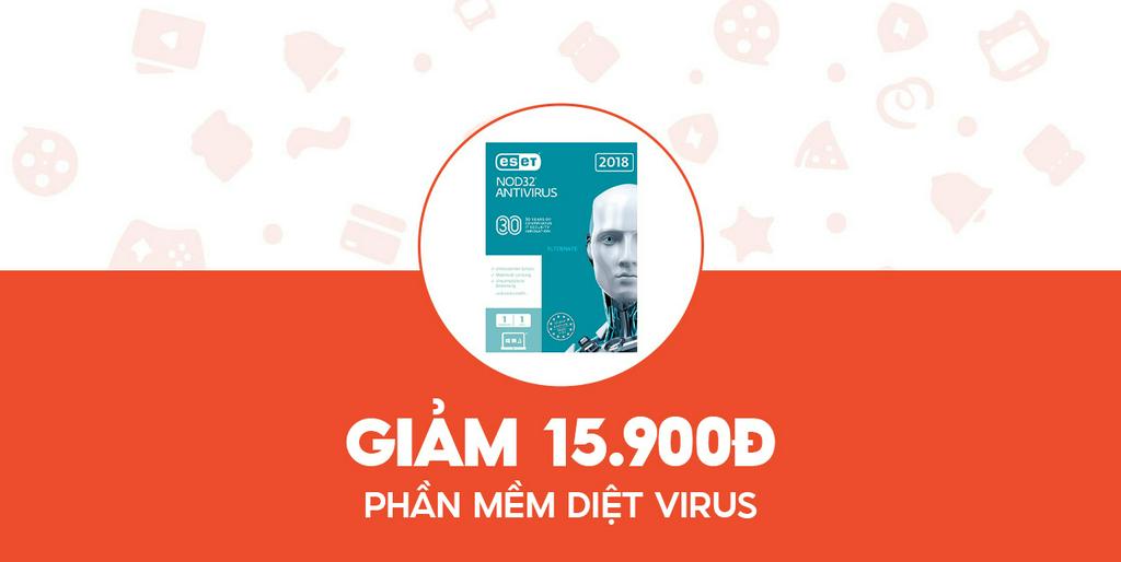 - FPT - Giảm 15.9K cho Phần mềm diệt virus Eset Nod32 (user/1 năm)