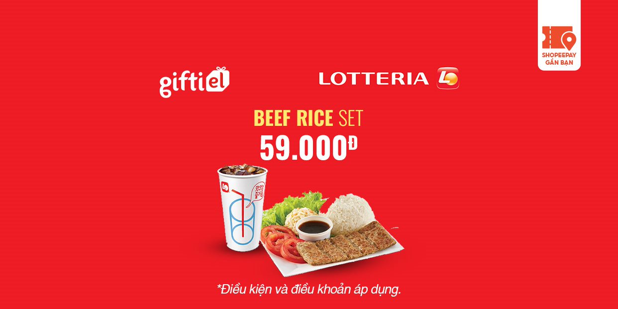 E-Voucher Lotteria Beef Rice Set