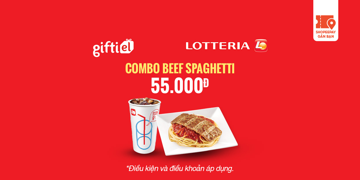 E-Voucher Lotteria Combo Beef Spaghetti
