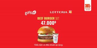 E-Voucher Lotteria Beef Burger Set