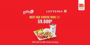 E-Voucher Lotteria Beef Egg Cheese Rice Set