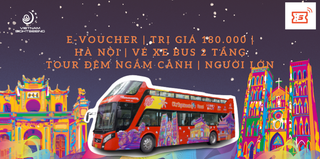 Hà Nội [E-Voucher] Vé xe bus 2 tầng - Tour đêm ngắm cảnh | Người lớn