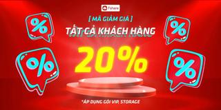 - Mã giảm giá 20% khi thanh toán dịch vụ trên Fshare
