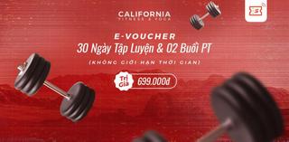 [TOÀN QUỐC] E-voucher tập gym California Fitness - 30 ngày toàn thời gian & 2 buổi tập định hướng cùng HLV cá nhân