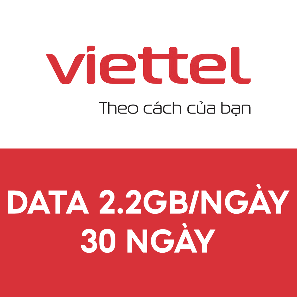  Viettel 2.2GB ngày 30 ngày 