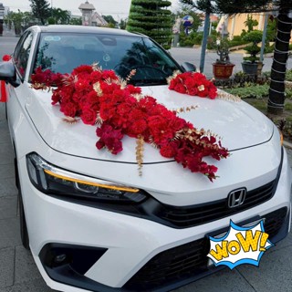 Hoa Giả Trang Trí Xe Cuới