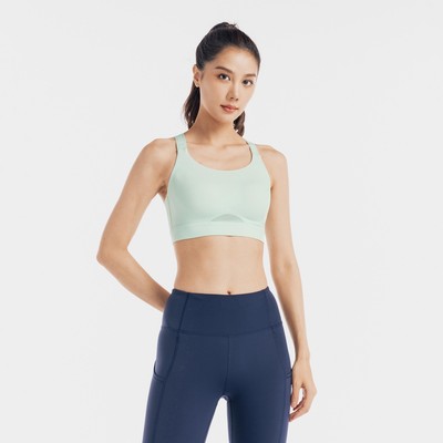 Áo bra thể thao nữ thoáng mát DECATHLON 520 xanh mint mã 8853882