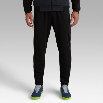 Quần dài đá bóng người lớn dày dặn và ấm áp DECATHLON Essential đen mã 8560160