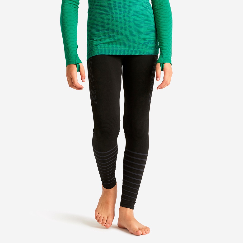 Kids' Thermal Tights Keepdry 500 DECATHLON Black mã 8641625