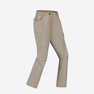 Quần dài leo núi nữ DECATHLON 100 Eco màu be đậm mã 8862487