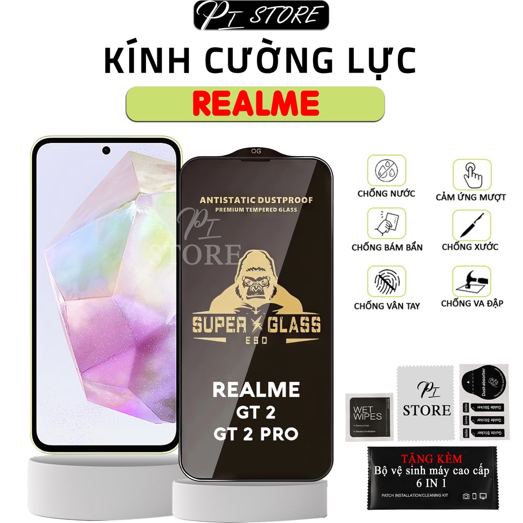 Kính cường lực dành cho Realme GT 2 / GT2 PRO full màn, bảo vệ màn hình