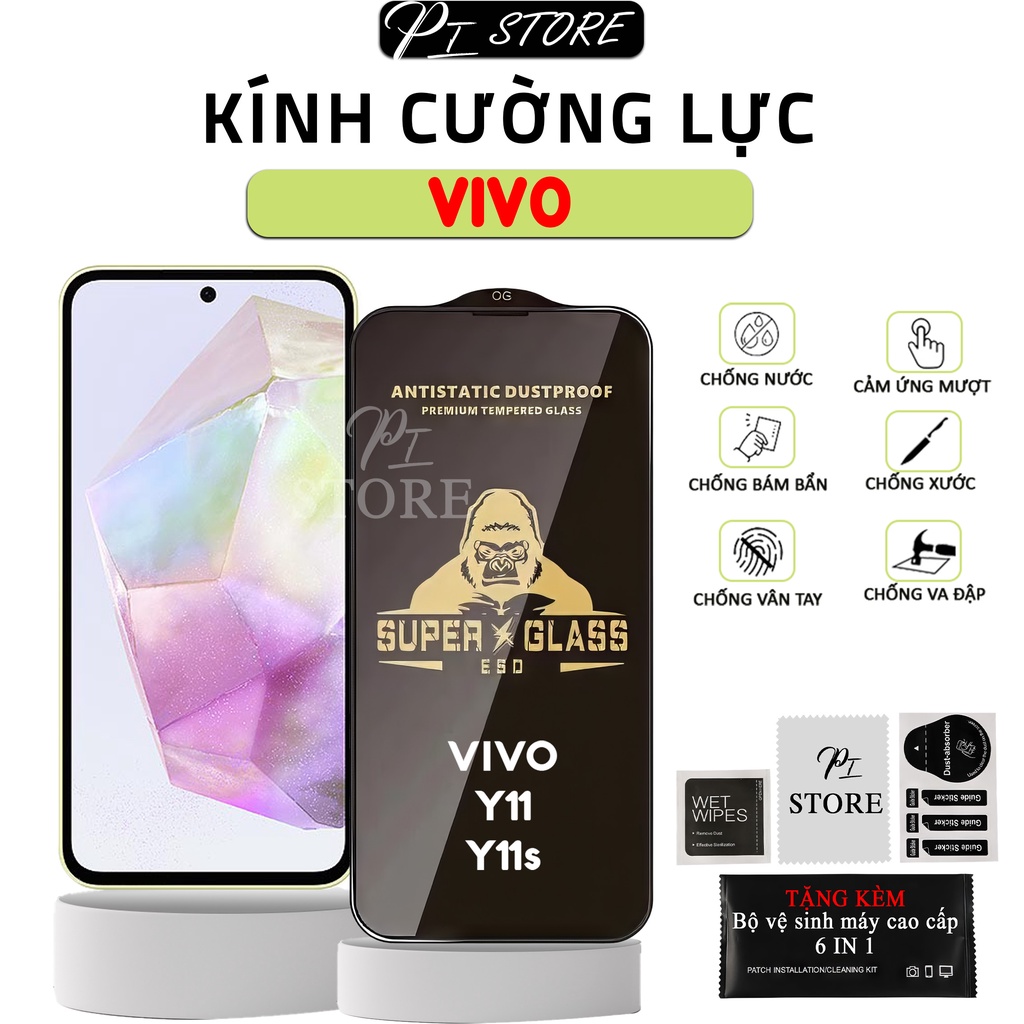 Kính cường lực dành cho Vivo Y11 / Y11S full màn, bảo vệ màn hình