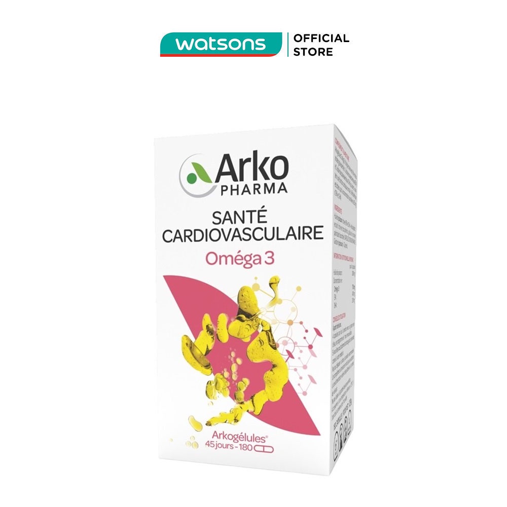 Thực Phẩm Bảo Vệ Sức Khỏe Viên Uống Bổ Sung Omega 3 Arkopharma Arkogelules Omega 3 180 Viên