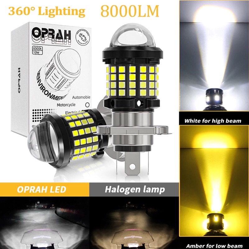 1 Đèn Pha Xe Máy Siêu Sáng H4 3030 60SMD Hi / Thấp Màu Sắc - bi cầu mini Oprah