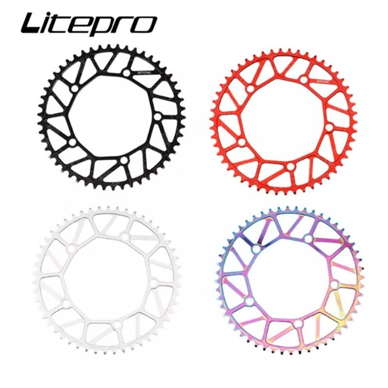 Đĩa trước xe đạp Litepro nhôm CNC 54T 56T 58T -  BMX 130BCD