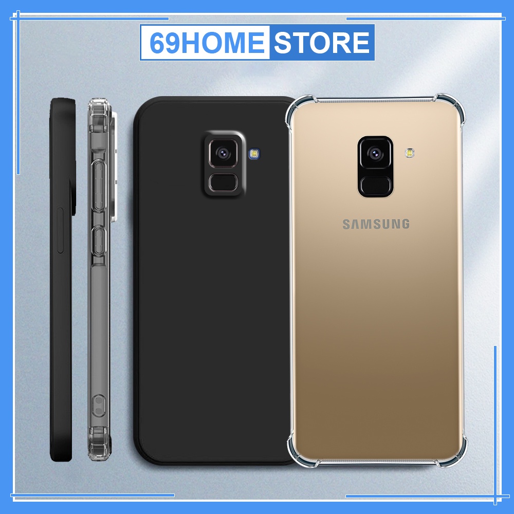 Ốp lưng Samsung A5 2018 / A8 2018 / A8 Plus / A8+ chống sốc, trong suốt, bảo vệ camera