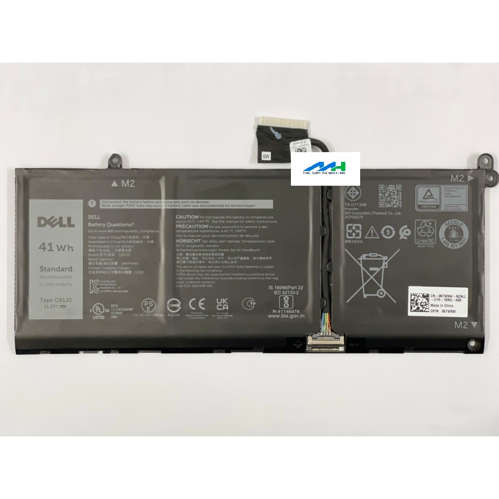 Pin G91J0 MGCM5 Battery for Dell Latitude 3320 3420 3520 Dell Inspiron 15 3515 3511 3520 5410
