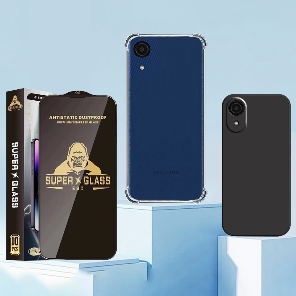 Ốp lưng Samsung A03 Core chống sốc, trong suốt, bảo vệ camera