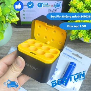  ⚡Hộp sạc pin AA BESTON STORE M7036 1.5V 8 khe mẫu mới USB-C cho micro karaoke máy ảnh khóa cửa từ 
