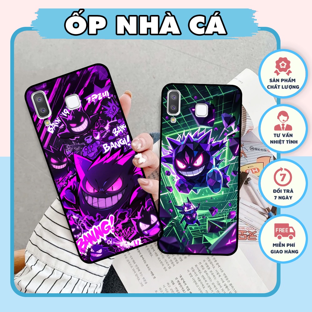Ốp lưng Samsung A8 Star / A9 Star in Mini Anime Pokemon Gengar Graffiti
