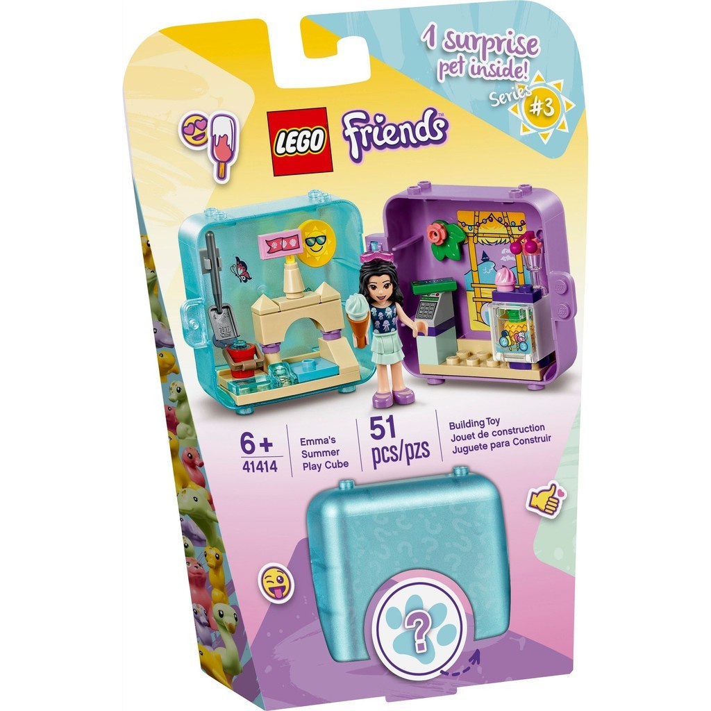 41414 Iego Friends Emma's Summer Play Cube - Hộp bí mật Kỳ nghỉ hè vui vẻ của Emma