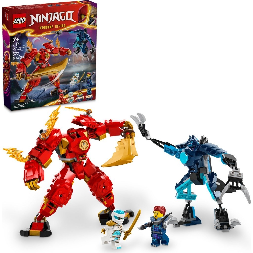 71808 Lego Ninjago Dragons Rising Season 2 Kai's Elemental Fire Mech - Đồ chơi lắp ráp Chiến giáp lử