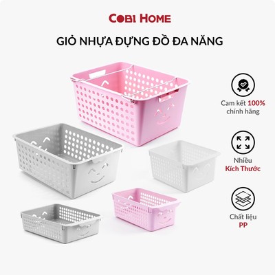 Giỏ Nhựa Đựng Đồ Trẻ Em m3 Tiện Lợi, Đa Năng, Có Tay Cầm Đựng Đồ, Quần Áo - Cobi home