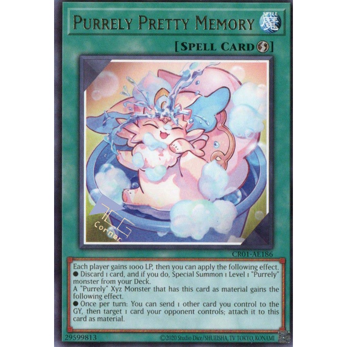 Thẻ bài Yugioh - CR01-AE186 - Purrely Pretty Memory