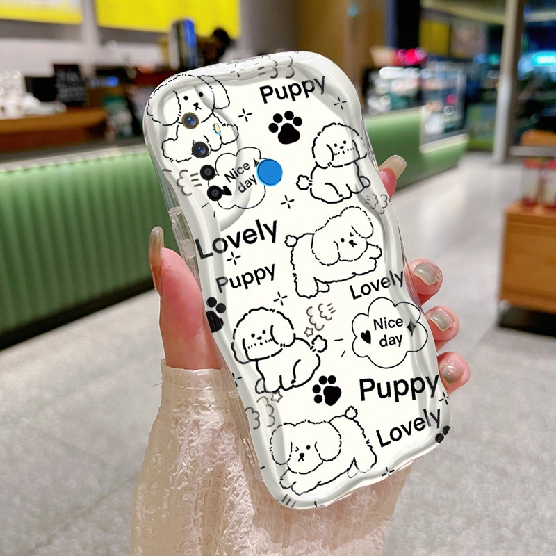 Ốp Lưng Realme 5 5i 5s 6i C3 C3i Narzo 10 10A 20A Case Trong suốt Hình ảnh mèo/chó dễ thương
