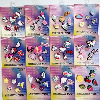  SET 6 CHARM JIBBITZ kèm thẻ giấy siêu xịn nguyên tem tag gắn dép Cross cho bé gái nữ 