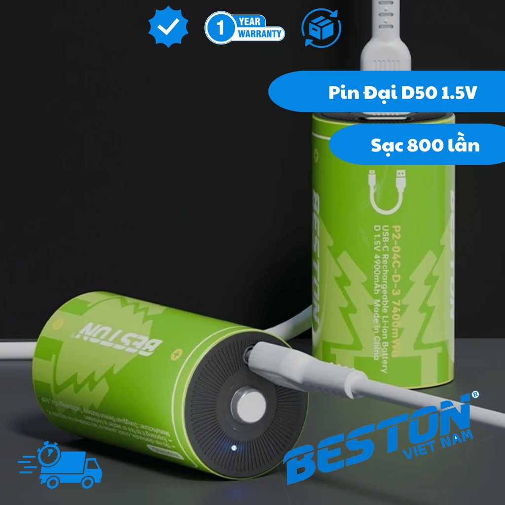 🔋 PIN ĐẠI BESTON official 1.5V 7400mWh – “TRÁI TIM” NĂNG LƯỢNG CHO THIẾT BỊ CÔNG SUẤT LỚN