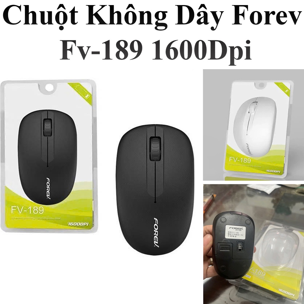 Chuột Không Dây Forev Fv-189 1600Dpi Tiết Kiệm Pin Siêu Nhạy